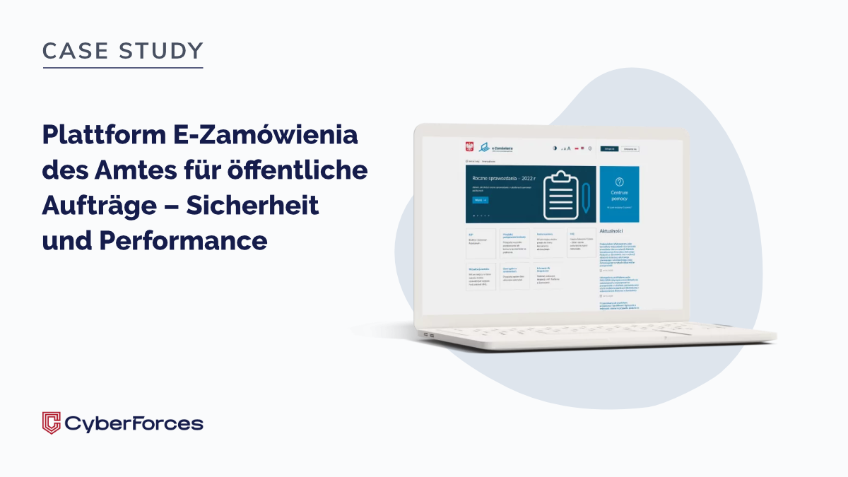 E-Zamówienia-Plattform des öffentlichen Beschaffungsamts – Sicherheit und Performance